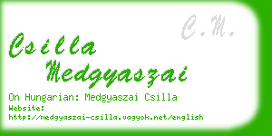 csilla medgyaszai business card